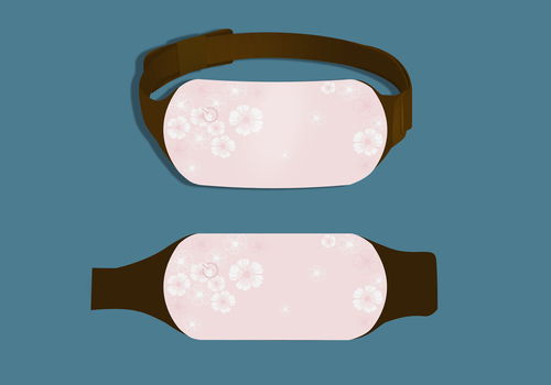 时尚中国风祥云如意樱花元素暖宫腰带产品设计效果图